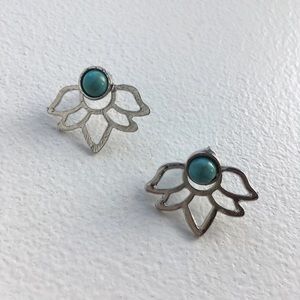 Front to back Stud Earring
Turquoise colored